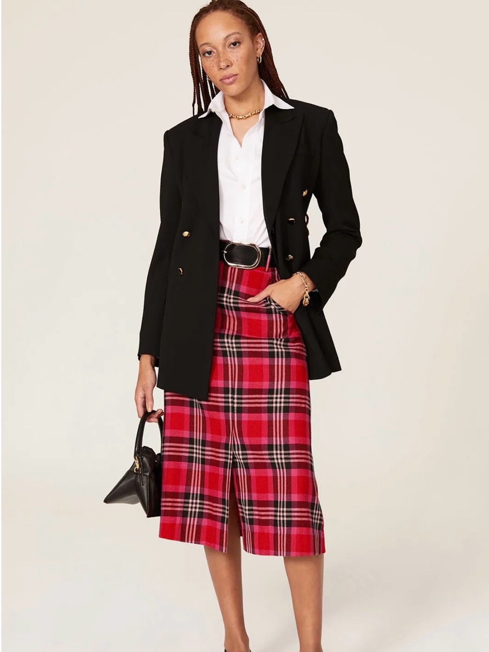 Kate Spade New York Foliage Plaid Skirt Sz 10